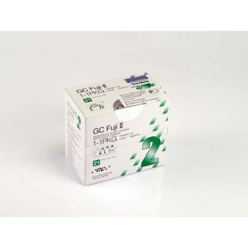 Цемент стеклоиономерный фторвыделяющий GC Fuji II, 1-1 PKG (набор) Цемент стеклоиономерный фторвыделяющий GC Fuji II, 1-1 PKG (набор)