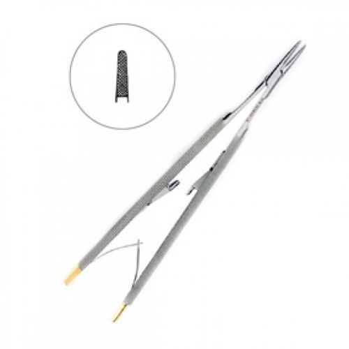 Иглодержатель микрохирургический прямой Castroviejo-Gomel TC 16 см 20-30