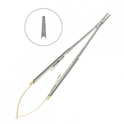 Иглодержатель микрохирургический прямой Micro-Nadelhalter TC 18 см 40-47