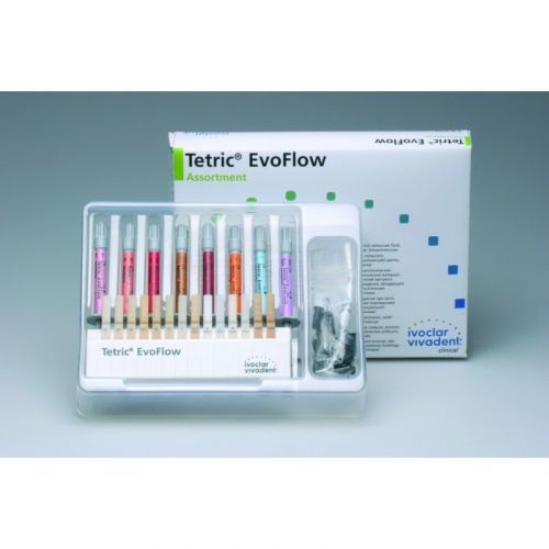 Композит текучий наногибридный светоотверждаемый Tetric EvoFlow Assortment (8 шприцев по 2 г)
