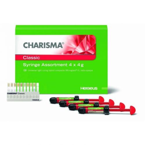 Материал рентгеноконтрастный светоотверждаемый микрогибридный Charisma CLASSIC Syr Assortment (шприцы 4 шт. по 4 г) — дополнительное фото