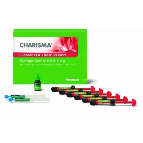 Материал рентгеноконтрастный светоотверждаемый микрогибридный Charisma CLASSIC Syr Assortment (шприцы 6 шт. по 4 г + Gluma 2Bond) — дополнительное фото