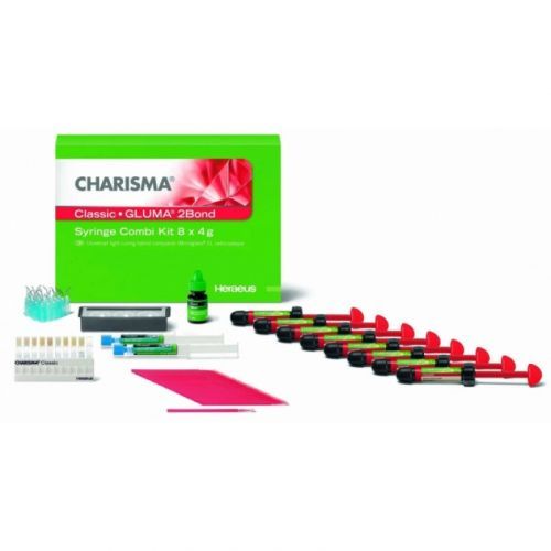 Материал рентгеноконтрастный светоотверждаемый микрогибридный Charisma CLASSIC Syr Assortment (шприцы 8 шт. по 4 г + Gluma 2Bond) — дополнительное фото