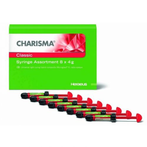 Материал рентгеноконтрастный светоотверждаемый микрогибридный Charisma CLASSIC Syr Assortment (шприцы 8 шт. по 4 г) — дополнительное фото