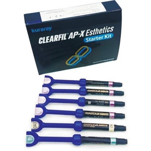 Материал композитный универсальный нанонаполненный светоотверждаемый Clearfil AP-X Esthetics Starter Kit (6 шприцев по 3,6 г, расцветка) Материал композитный универсальный нанонаполненный светоотверждаемый Clearfil AP-X Esthetics Starter Kit (6 шприцев по 3,6 г, расцветка)