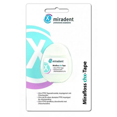 Нить-лента зубная с хлоргексидином Mirafloss chx-Tape (20 м)