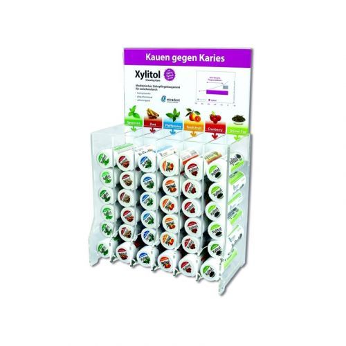 Резинка жевательная с ксилитом Xylitol Chewing Gum (тубы 30 шт. на стенде) — дополнительное фото
