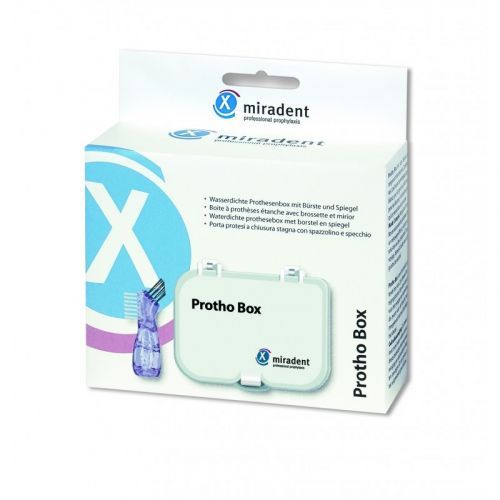Футляр герметичный для хранения протезов с щеткой и зеркалом Protho Box — дополнительное фото