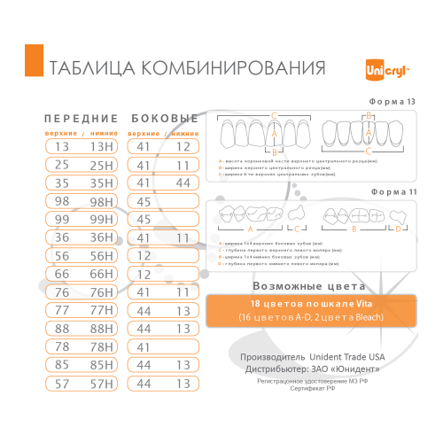 Зубы - Зубы Uniсryl 25 — дополнительное фото