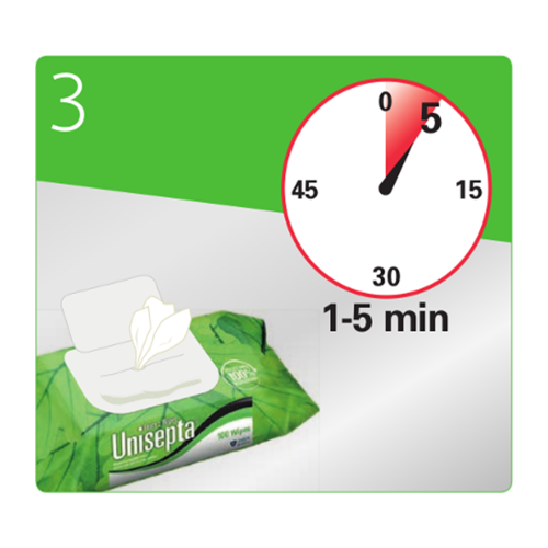 Дезинфицирующие салфетки - Unisepta Foam 2 Wipes — дополнительное фото