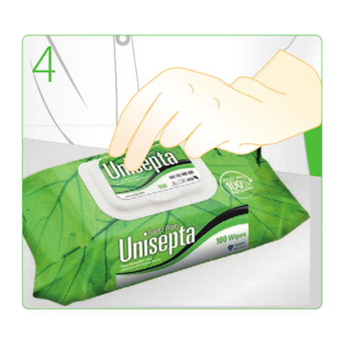 Дезинфицирующие салфетки - Unisepta Foam 2 Wipes — дополнительное фото